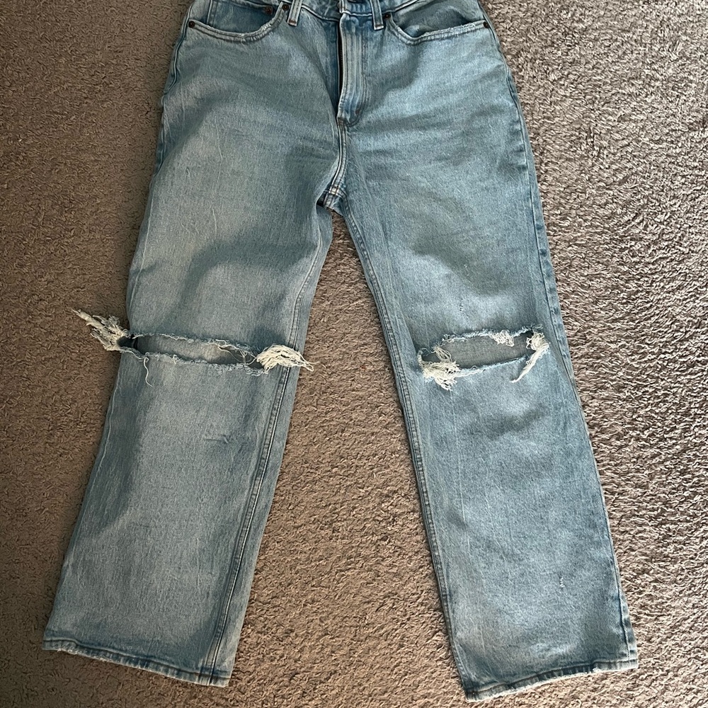 Abercrombie & Fitch Light Blue Straight Leg Jeans